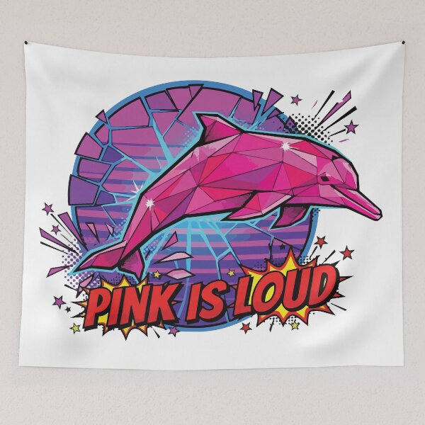 Item preview, Bold Pop Art Cyber Amazon Boto Pink Dolphin designed and sold by Arc2020.