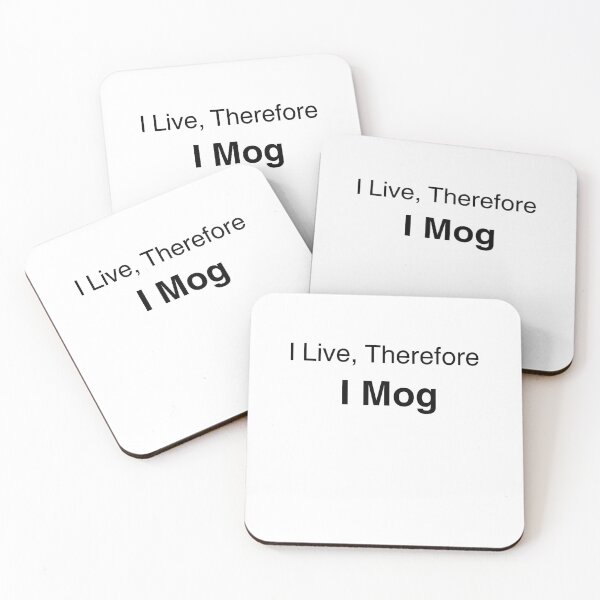 Item preview, I Live Therefore I Mog – Funny Looksmaxxing Meme Aesthetic Quote designed and sold by Mlatis1.