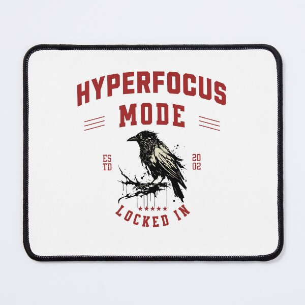 Item preview, Hyperfocus Mode Locked In Crow | Neurodivergent Vintage Raven Graphic designed and sold by lenalenspod.