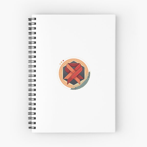 Item preview, Geometric Knot Emblem Notebook – Symbolic Ribbon Badge Spiral Journal designed and sold by beweve6.