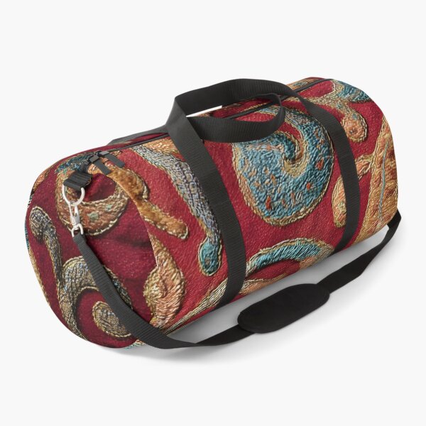 Item preview, Luxury Oriental Paisley Embroidery Pattern Antique Silk Textile designed and sold by GrinGalore.