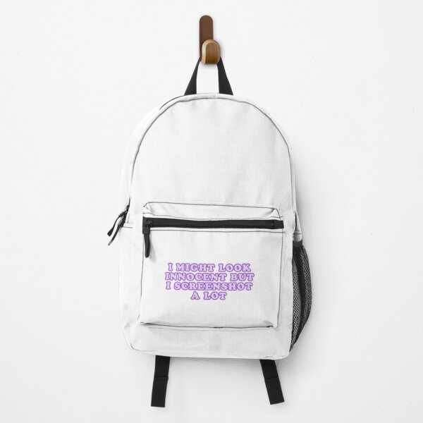 Item preview, "I MIGHT LOOK INNOCENT BUT I SCREENSHOT A LOT"- FUNNY HUMOR QUOTE designed and sold by Kodexstore.