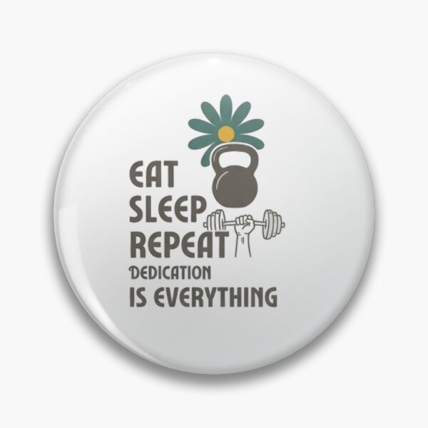 Item preview, Eat Sleep Repeat Dedication Is Everything | Kettlebell Gym Workout designed and sold by LUKOWEAR.