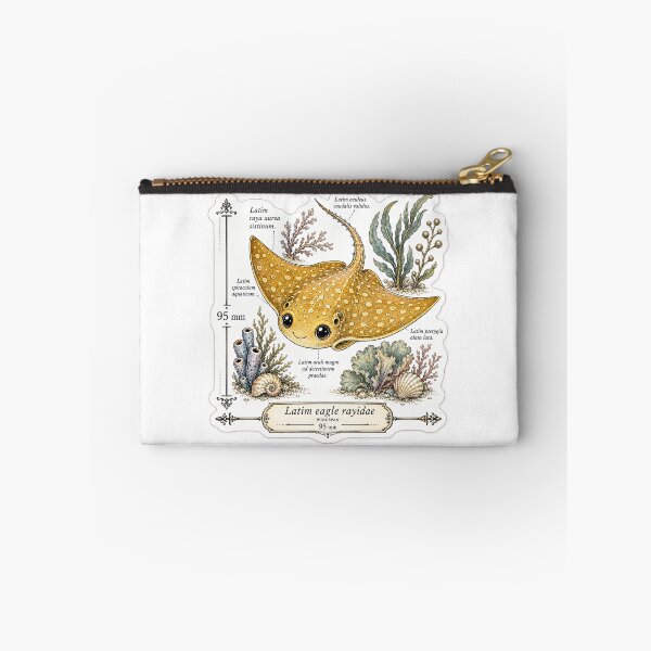 Item preview, Cute Vintage Eagle Ray Sticker - Scientific Ocean Plate designed and sold by PND7777.