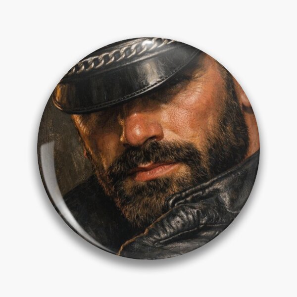 Item preview, Gay Leather Bar Daddy Tough Love Berlin Hyper-Realism Leder Pride Gay Art designed and sold by ItsAKinkThing.