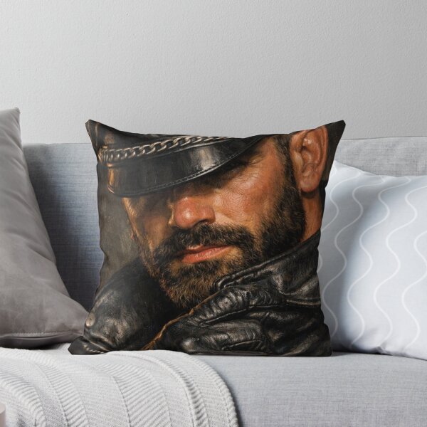 Item preview, Gay Leather Bar Daddy Tough Love Berlin Hyper-Realism Leder Pride Gay Art designed and sold by ItsAKinkThing.