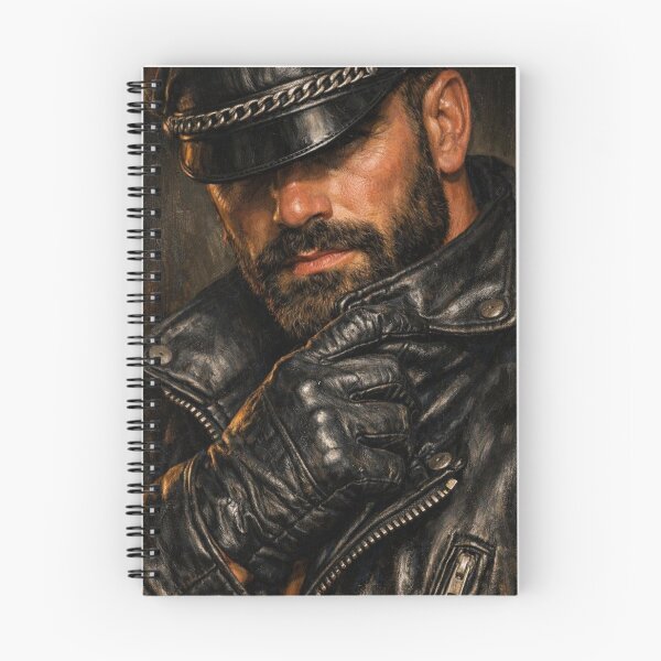 Item preview, Gay Leather Bar Daddy Tough Love Berlin Hyper-Realism Leder Pride Gay Art designed and sold by ItsAKinkThing.