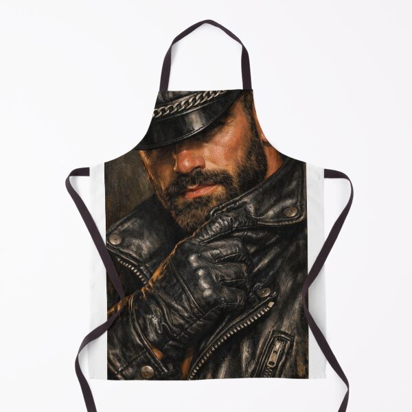 Item preview, Gay Leather Bar Daddy Tough Love Berlin Hyper-Realism Leder Pride Gay Art designed and sold by ItsAKinkThing.