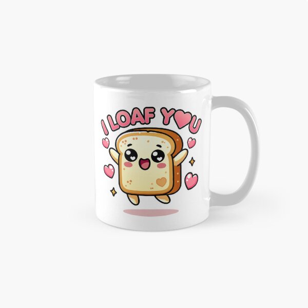 Item preview, Kawaii Chibi Bread – I Loaf You Funny Food Pun designed and sold by Karma Design.