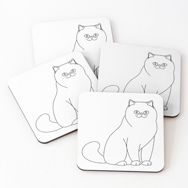 Aperçu de l'œuvre Chat Persan Élégant Cadeau Line Art créée et vendue par OneLine Studio.