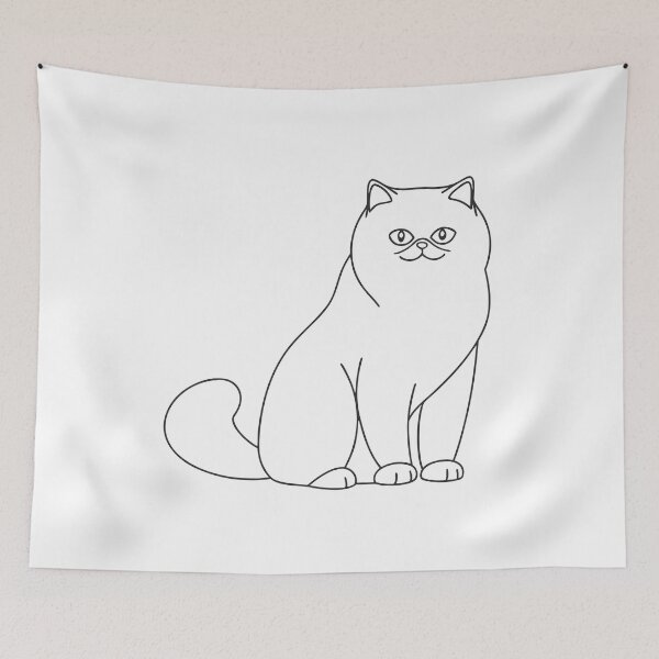 Item preview, Persian Cat Elegant Line Art Gift designed and sold by OneLine Studio.