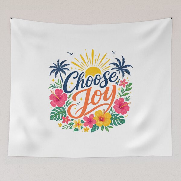 Item preview, Choose Joy Tropical: Typo Series designed and sold by emeraldazalea.