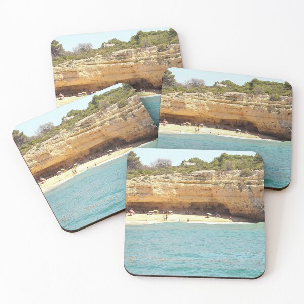 Item preview, Sunny Beach with Rocky Cliffs designed and sold by eddiebarronshop.