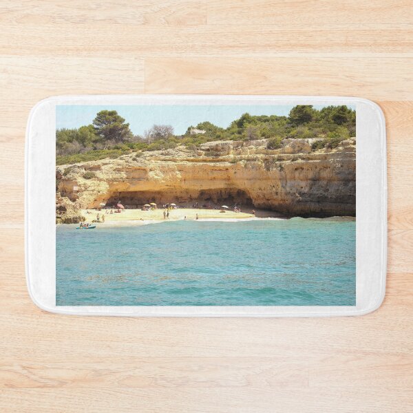 Item preview, Sunny Beach with Rocky Cliffs designed and sold by eddiebarronshop.