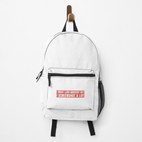 Item preview, "I MIGHT LOOK INNOCENT BUT I SCREENSHOT A LOT"- FUNNY HUMOR QUOTE designed and sold by Kodexstore.