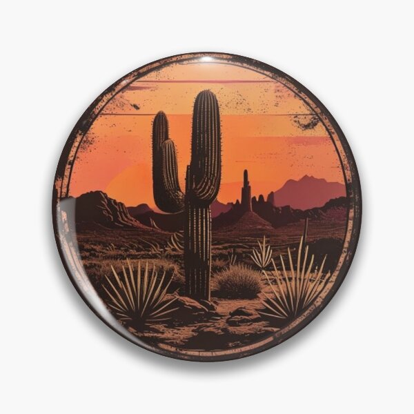 Item preview, Retro Desert Cactus Sunset Vintage Southwest Design designed and sold by JAEStudio.