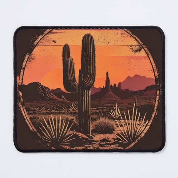 Item preview, Retro Desert Cactus Sunset Vintage Southwest Design designed and sold by JAEStudio.