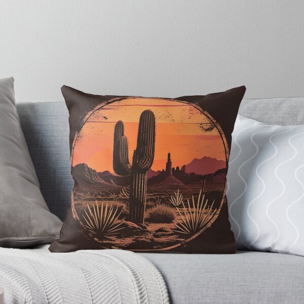 Item preview, Retro Desert Cactus Sunset Vintage Southwest Design designed and sold by JAEStudio.