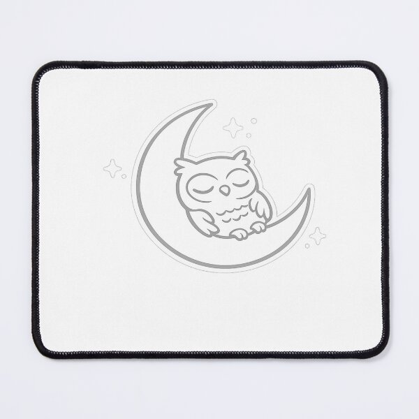 Item preview, Sleeping Owl Moon Sticker | Cute Night Owl | Cozy Celestial Animal Art designed and sold by Gremlin Hours.