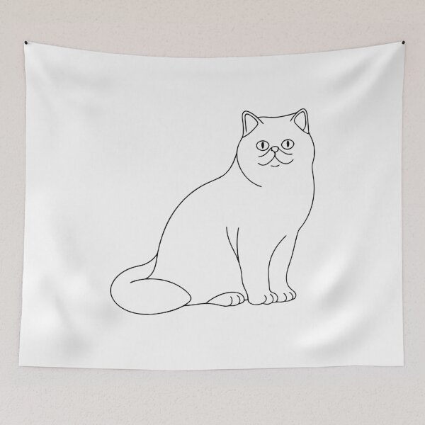 Item preview, Persian Cat Friendly Line Art Gift designed and sold by OneLine Studio.