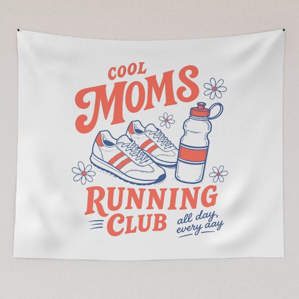 Item preview, Cool Moms Running Club Retro Vintage Running Gift Design designed and sold by w1ckerman.
