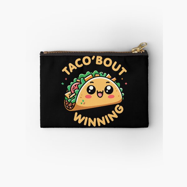 Item preview, Kawaii Chibi Taco 'bout Winning Funny Food Pun designed and sold by Karma Design.