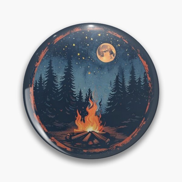 Item preview, Campfire Under The Stars Vintage Camping Design designed and sold by JAEStudio.
