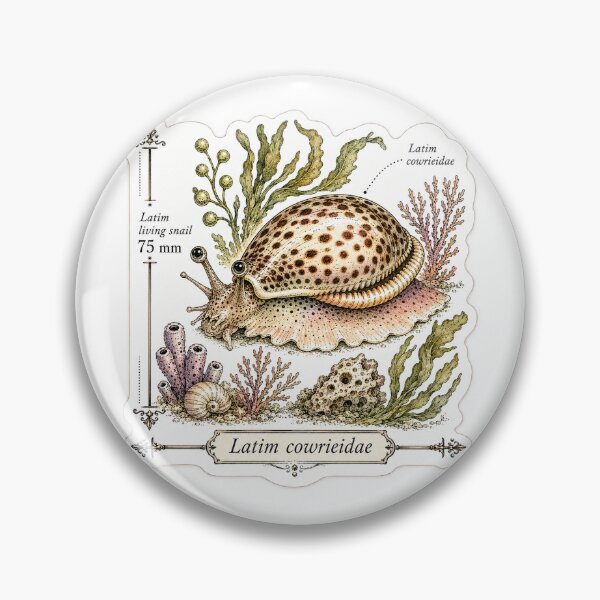 Item preview, Cute Vintage Cowrie Shell Sticker - Scientific Beach Plate designed and sold by PND7777.