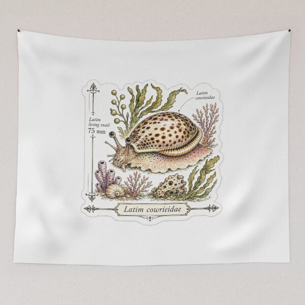 Item preview, Cute Vintage Cowrie Shell Sticker - Scientific Beach Plate designed and sold by PND7777.