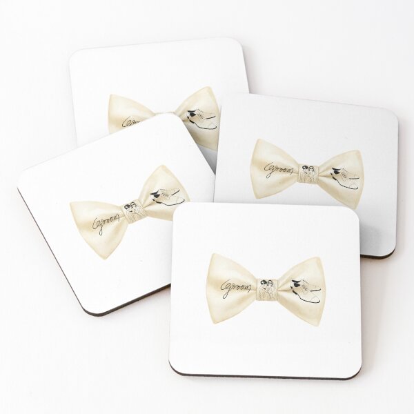 Item preview, Elegant Cream Groom Bow Tie Wedding Art designed and sold by busesplace.