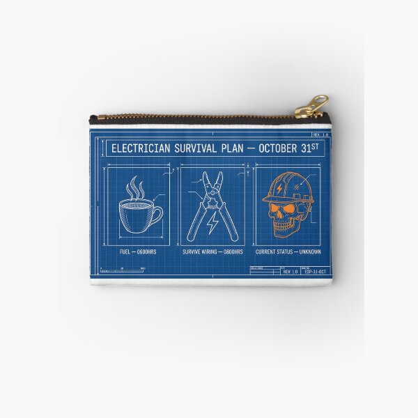 Item preview, Electrician Plan For Today Halloween Blueprint  designed and sold by Lulustarfox.
