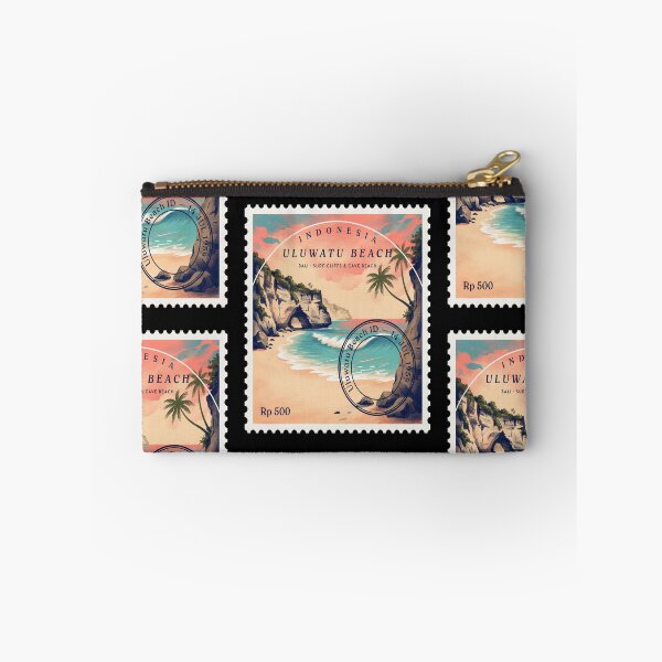 Item preview, Uluwatu Beach Bali Surf Cliff Cave Stamp Sticker designed and sold by stickercuffs.