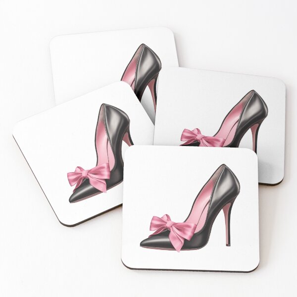 Item preview, Coquette Pink Bow High Heel Cute Girly Feminine Fashion designed and sold by sunnivamla.