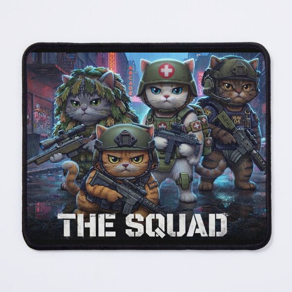 Item preview, The Squad - Tactical Cats Team 04 Cyberpunk Military designed and sold by OneShot Labs.
