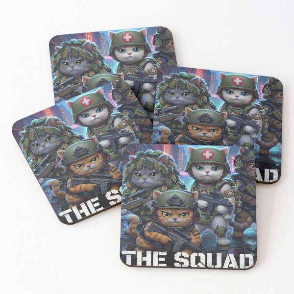 Item preview, The Squad - Tactical Cats Team 04 Cyberpunk Military designed and sold by OneShot Labs.