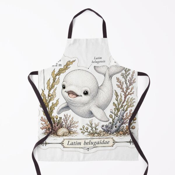 Item preview, Cute Vintage Beluga Whale Sticker - Scientific Arctic Plate designed and sold by PND7777.