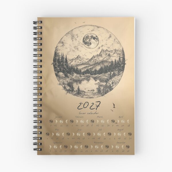 Item preview, Lunar Calendar 2027 Beige Parchment designed and sold by Thunderg1rl.