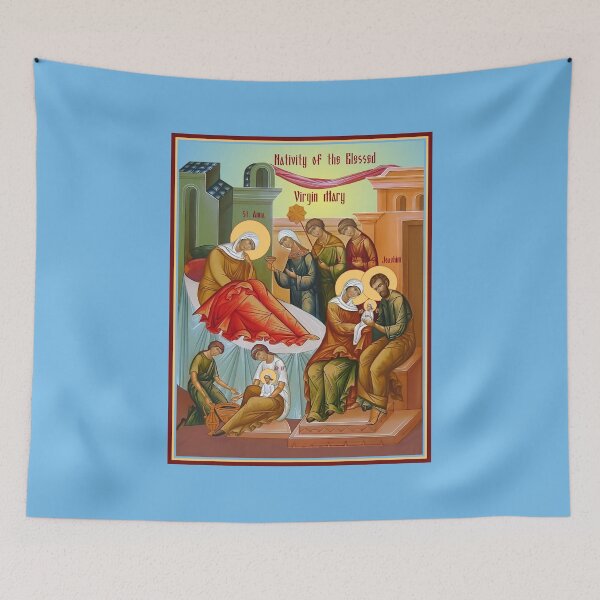 Item preview, Icon of the Nativity of the Blessed Virgin Mary, Nativity of the Theotokos designed and sold by orthodox-icon.