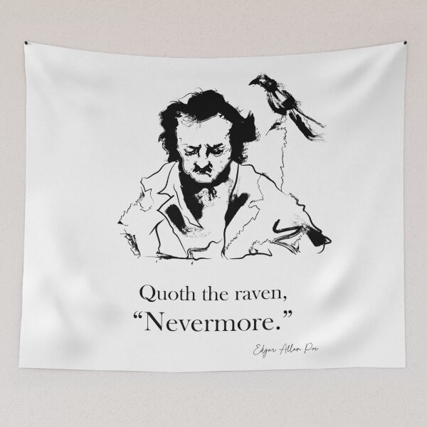 Item preview, Edgar Allan Poe "The Raven" Minimalist Design | Nevermore Gothic Literature Art designed and sold by FULLER FACTORY.