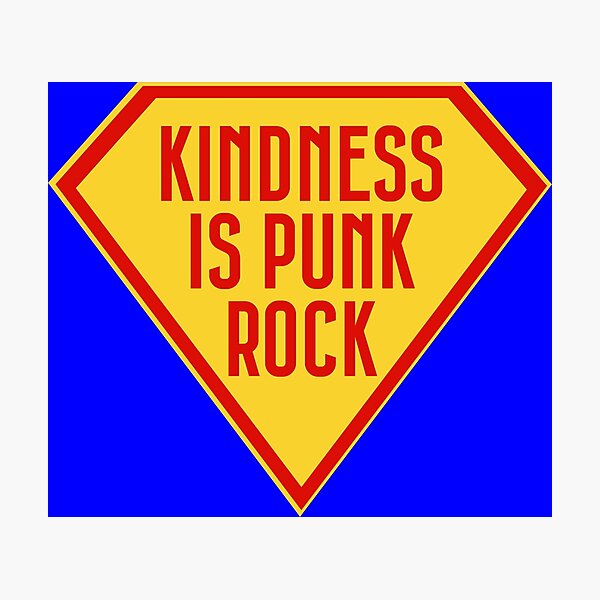 Item preview, Kindness is punk rock designed and sold by JamesstDesign.