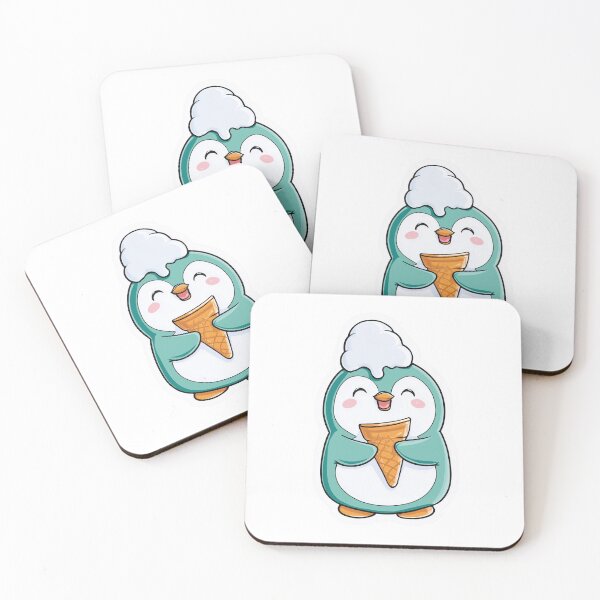 Item preview, Penguin Ice Cream Cute Kawaii Summer designed and sold by StickerMan17.