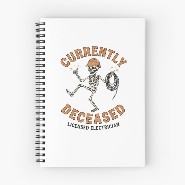 Item preview, Currently Deceased Funny Halloween Electrician Skeleton  designed and sold by Lulustarfox.