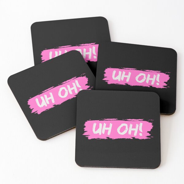Item preview, Uh Oh Bold Typography Design | Funny Retro Expression | Cute Minimal Quote Gift Pink designed and sold by OhUTees.