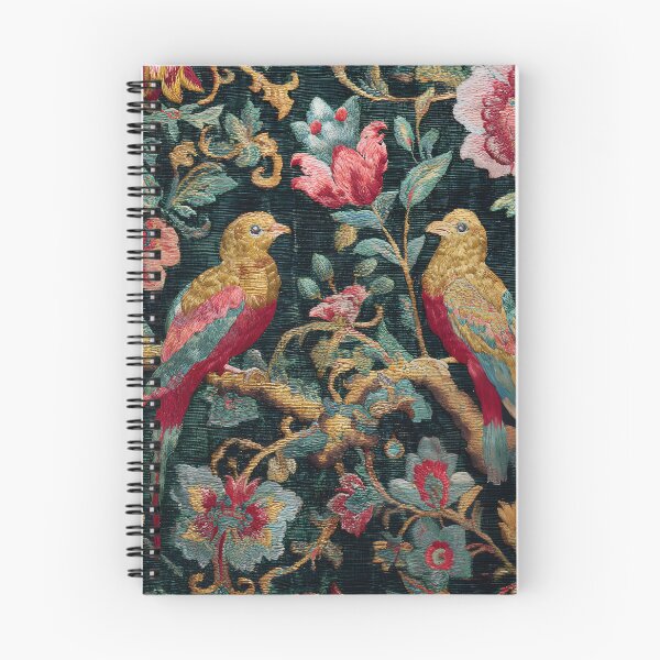 Item preview, Vintage Chinese Silk Birds Peonies Antique Oriental Textile Pattern designed and sold by GrinGalore.
