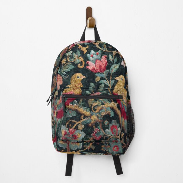 Item preview, Vintage Chinese Silk Birds Peonies Antique Oriental Textile Pattern designed and sold by GrinGalore.