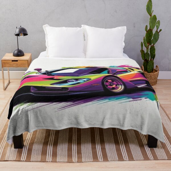 Item preview, Retro Splatter Supercar - Neon Vector Racing Art designed and sold by Nexus Space.