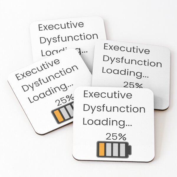 Item preview, Executive Dysfunction Loading 25% — Funny ADHD Battery T-Shirt designed and sold by lenalenspod.