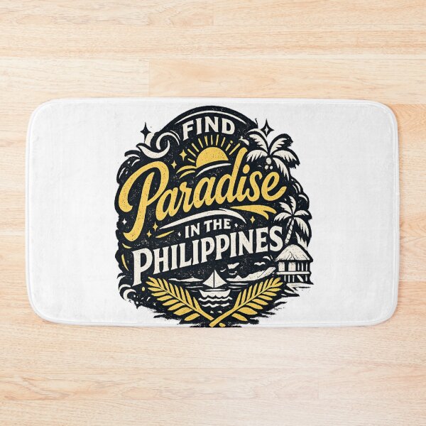 Item preview, Find Paradise in the Philippines – Vintage Tropical Travel Typography T-Shirt designed and sold by D.Shop.