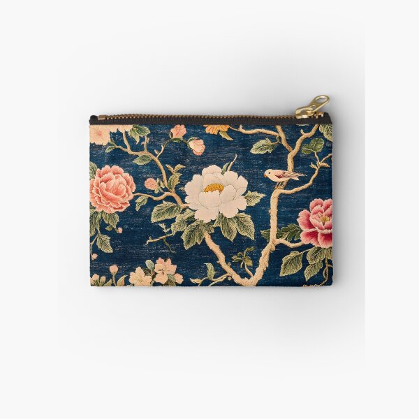 Item preview, Antique Chinese Luxury Silk Floral Peony Blue Birds Carpet designed and sold by GrinGalore.