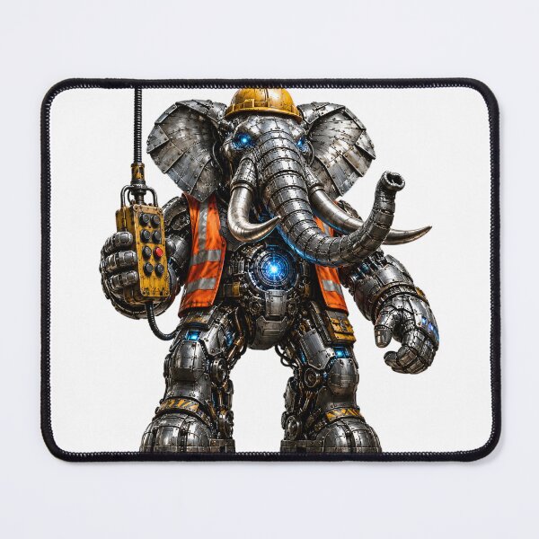 Item preview, Steel Elephant Crane Operator | Industrial Mechanical Worker | Steelcoat Studio designed and sold by SteelCoat Studio.